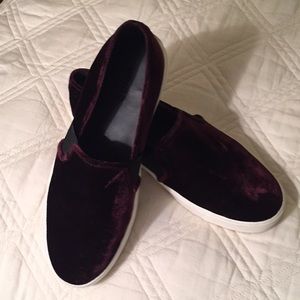 Vince wine velvet sneakers